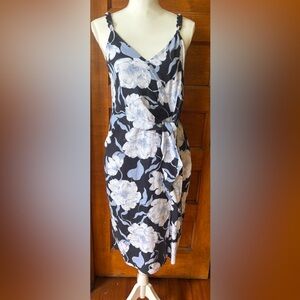 Ellen Tracy Blue Floral Dress